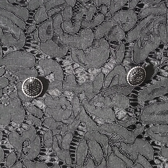 Black Lace & Jacquard Dress With Bow Designed In France For Girls Size 12 NWOT - Picture 4 of 6